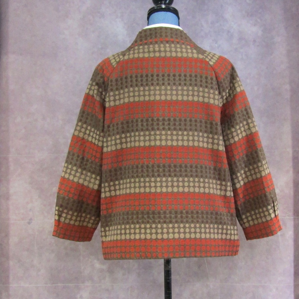 Scott Taylor Brown Orange Circle Pattern Blazer Xl - image 3